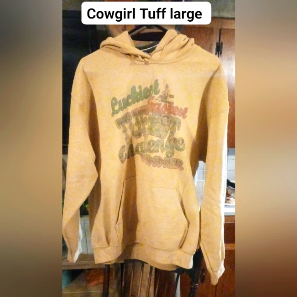 Cowgirl Tuff Women's  Yellow Hoodie
